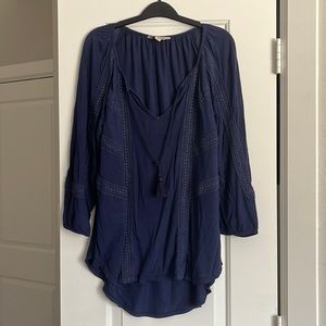 Lucky Brand navy boho top